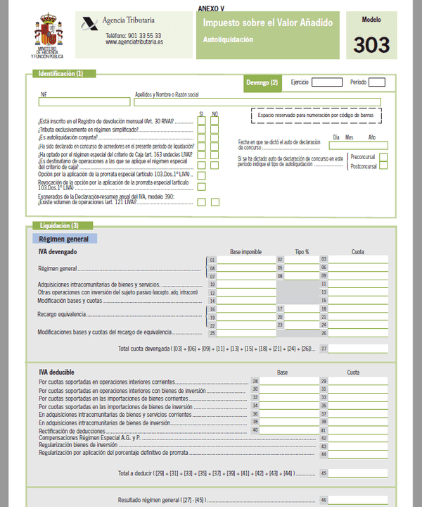 modelo 303 impuesto sobre valor añadido