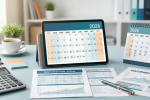 Guía completa del calendario fiscal 2026 de Hacienda con fechas de renta y autónomos.