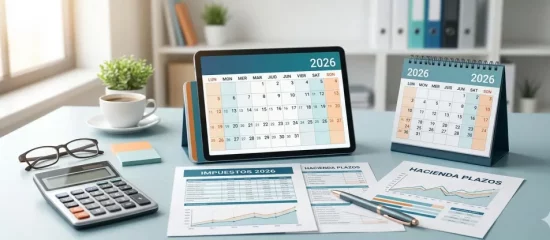 Guía completa del calendario fiscal 2026 de Hacienda con fechas de renta y autónomos.