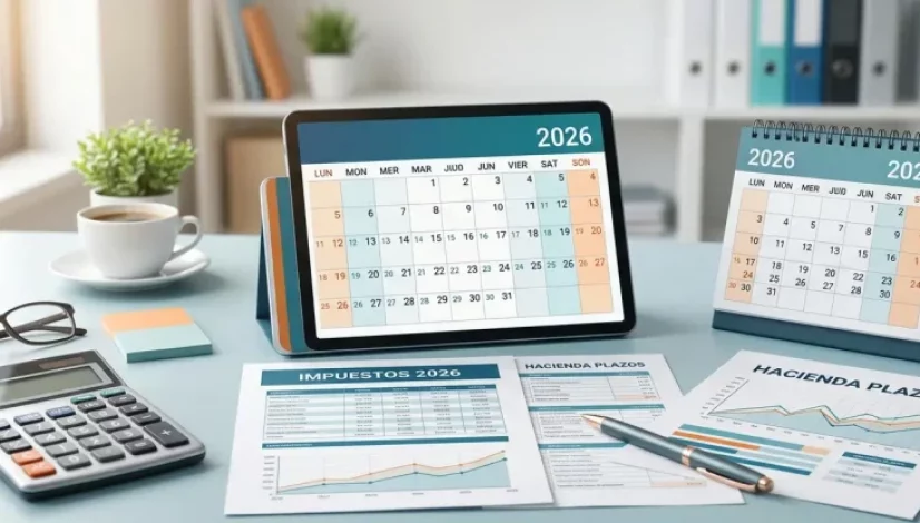 Guía completa del calendario fiscal 2026 de Hacienda con fechas de renta y autónomos.