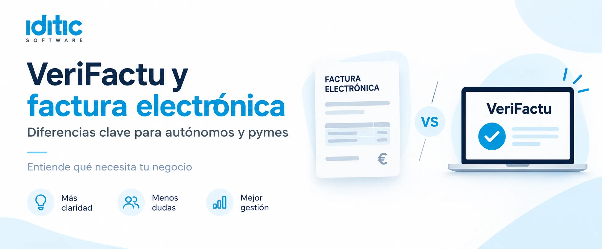 VeriFactu y factura electrónica - Portada VeriFactu y factura electrónica: diferencias y qué cambia para autónomos y empresas